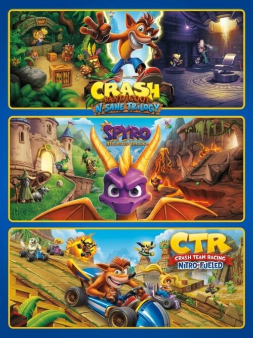 1000041786 CRASH TRILOGY + CTR + SPYRO TRILOGY (PS4 - PS5)